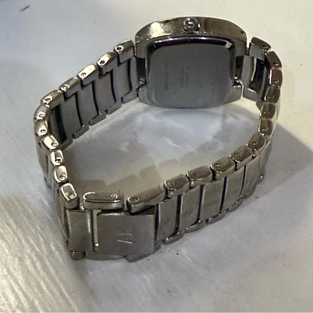 ANNE KLEIN Silver Stainless Steel Watch / Black Face dial